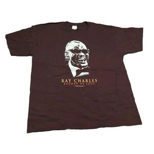 Ray Charles 2005 Graphic Brown T Shirt Men Size XL NWT